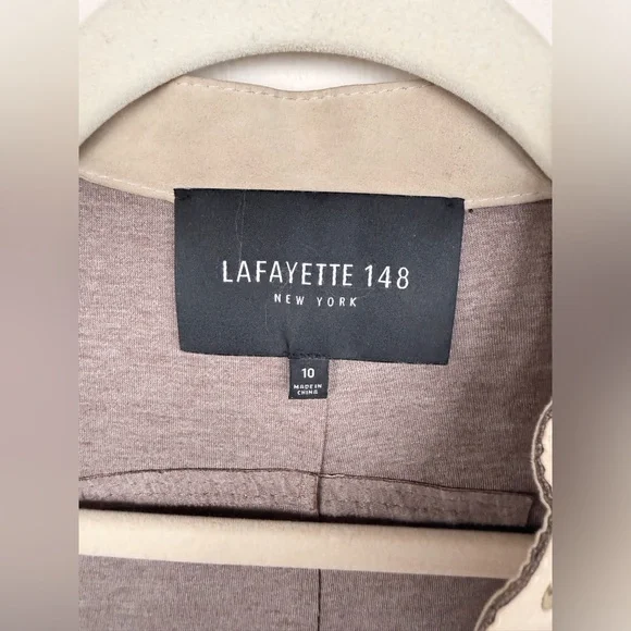 Lafayette 148 New York Tan Leather Jacket - Picture 6 of 7